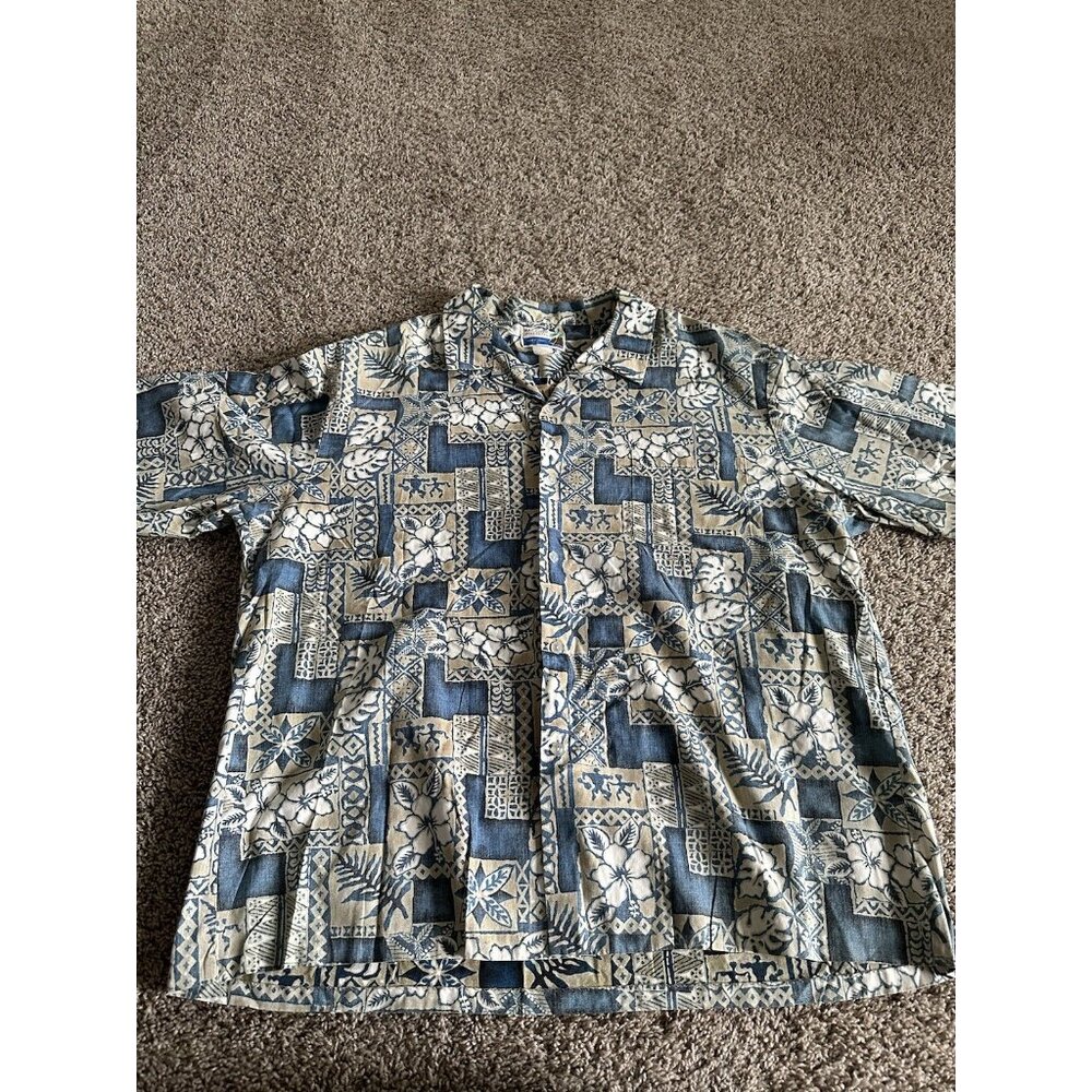 Makapuu Sportswear Mens Hawaiian Floral Print Button Down Size 3XL Collar